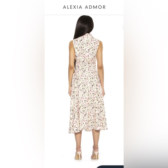 ALEXIA ADMOR- FLORAL MIDI DRESS (Beige Floral) size 6- GREAT CONDITION - Picture 3 of 3